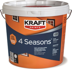 Kraft 4 Seasons Πλαστικό Χρώμα Ακρυλικό για Εξωτερική Χρήση 750ml