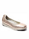 Aerosoles Leather Ballerinas Fast Track Rose Gold