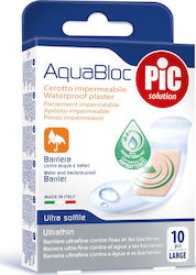 PiC Solution Aqua Bloc Antibacterial 25 x 72 mm Waterproof & Sterilized Plasters 7.2x2.5cm 10pcs