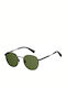 Polaroid Sunglasses with Silver Metal Frame and Green Polarized Lens PLD2053/S KJ1/UC