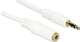 DeLock Καλώδιο Ήχου 3.5mm male - 3.5mm female Λευκό 5m με Επίχρυσους Ακροδέκτες 83771