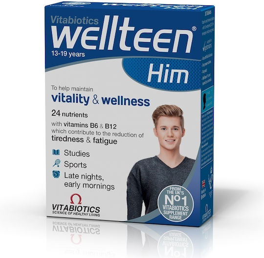 Vitabiotics Wellteen Him Πολυβιταμίνη για Ενέργεια & Ενίσχυση του Ανοσοποιητικού 30 ταμπλέτες