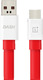 OnePlus Flach USB 3.0 Kabel USB-C männlich - USB-A 65W Rot 1.5m (0202003401)