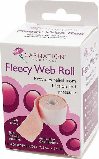Carnation Fleecy Web Roll 7.5cm x 75cm για την Προστασία της Φτέρνας