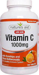 Natures Aid Vitamin C Low Acid 1000mg 180 Ταμπλ...