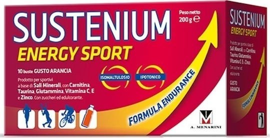 Sustenium Energy Sport Ειδικό Συμπλήρωμα Διατροφής 10 φακελίσκοι Πορτοκάλι