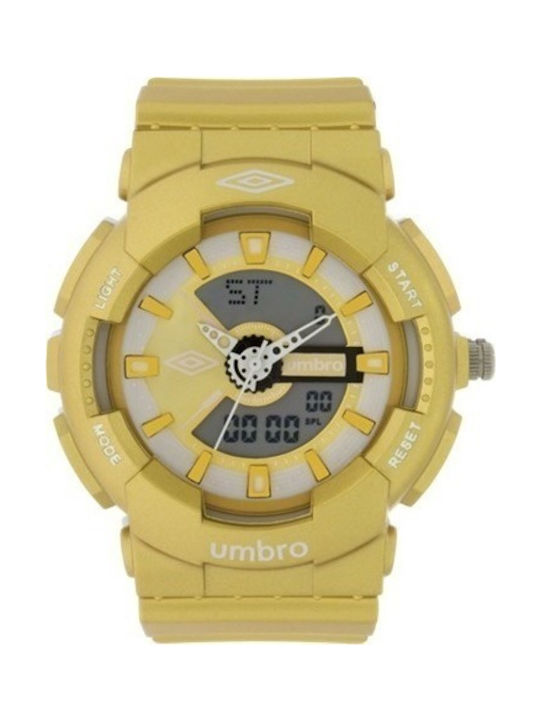 Umbro Watch with Yellow Rubber Strap 056-7