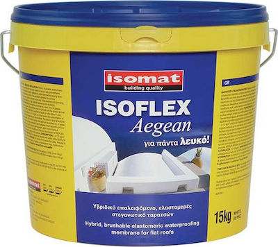 Isomat Isoflex Aegean Elastomer Acrilyc Insulating Sealing Polyurethane 15kg White