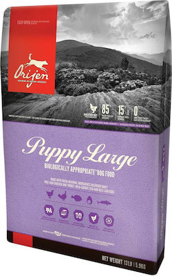 Orijen Puppy Large 11.4kg Ξηρά Τροφή χωρίς Σιτηρά για Κουτάβια Μεγαλόσωμων Φυλών με Γαλοπούλα και Κοτόπουλο