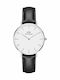 Daniel Wellington Classic Petite Sheffield Γυναικείο Ρολόι 32mm Μπαταρίας με Μαύρο Δερμάτινο Λουράκι