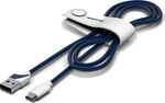 Tribe Vespa Biancospino 1.2m Regular USB 2.0 to micro USB Cable Blue (CMR23403)