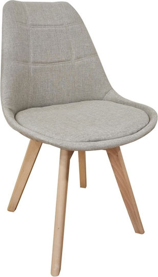 Bianca Dining Room Fabric Chair Cream 49x53x82cm