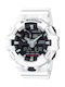 Casio G-shock Battery Chronograph Watch with Rubber Strap White