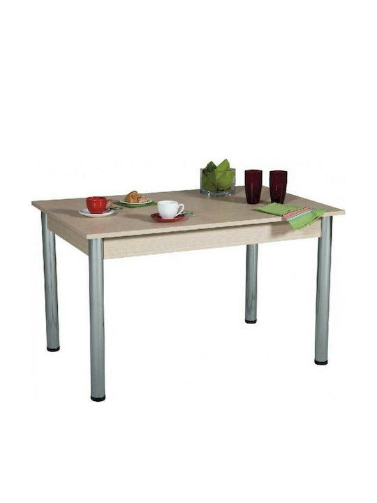Tisch Küche Holz mit Metallgestell Sonoma 100x75x75cm
