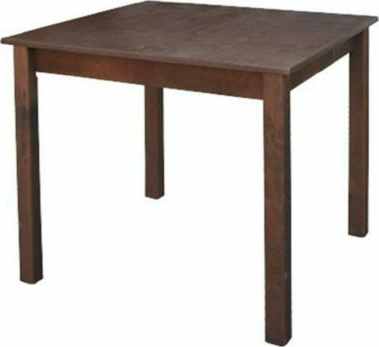 Τραπέζι Ταβέρνας Ξύλινο Καρυδί 80x80x75εκ.