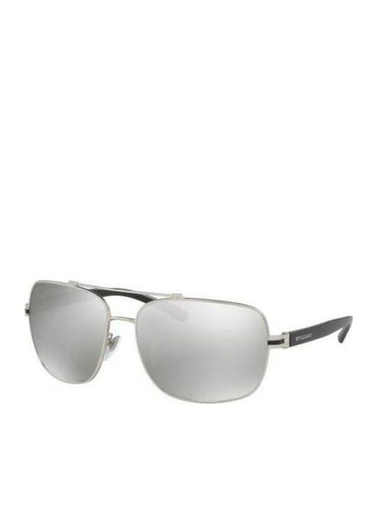 Bvlgari Men's Sunglasses with Silver Metal Frame BV 5038 400/6G