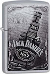 Zippo Αναπτήρας Λαδιού Αντιανεμικός σε Ασημί χρώμα Jack Daniel's