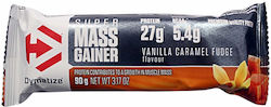 Dymatize Super Mass Gainer Riegel mit 28gr Protein & Geschmack Vanille-Karamell-Fudge 90gr