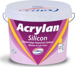 Vitex Acrylan Silicon Πλαστικό Χρώμα Αντιμουχλικό για Εξωτερική Χρήση 10lt