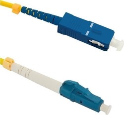 Qoltec Fiber Optic Cable LC-SC 0.5m Yellow 1pcs