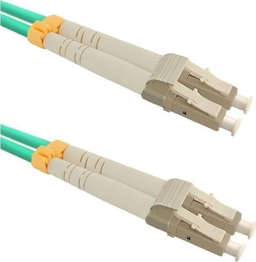 Qoltec Fiber Optic Cable LC-LC 2m Turquoise 1pcs