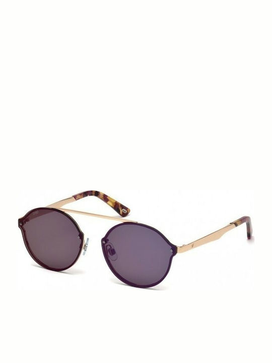 Web Women's Sunglasses with Gold Metal Frame WE0181 82Z