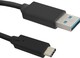 Qoltec USB 3.0 Кабел USB-C Мъжки - USB-A Черен 0.25м 50420
