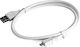 Cablexpert Regular USB 2.0 to micro USB Cable Λευκό 1m (CCP-MUSB2-AMBM-W-1M)