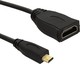 Qoltec HDMI 1.4 High Speed 1080p 120Hz Cable Micro HDMI Male - HDMI Female 0.2m Black