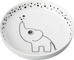 Done by Deer Baby Food Plate Elphee made of Melamine Gray