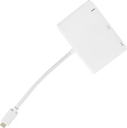 Qoltec 50426 USB-C male σε USB-A / USB-C / VGA female