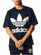 Adidas AC Boxy Αθλητικό Ανδρικό T-shirt Μπλε με Λογότυπο