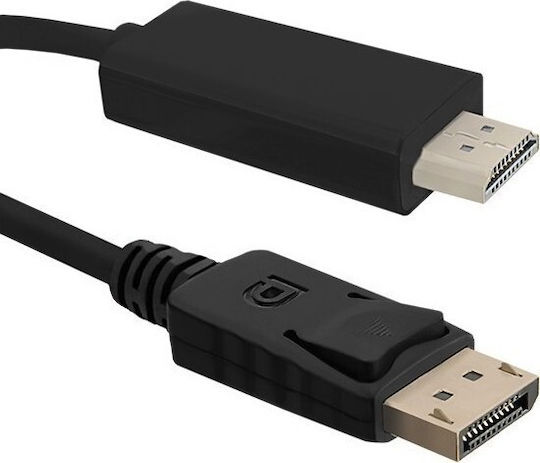 Qoltec Kabel DisplayPort-Stecker - HDMI-Stecker 2m Schwarz (50436)