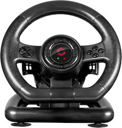 SpeedLink Black Bolt Racing Wheel Volan cu Pedale pentru PC cu 180° Grade de Rotire