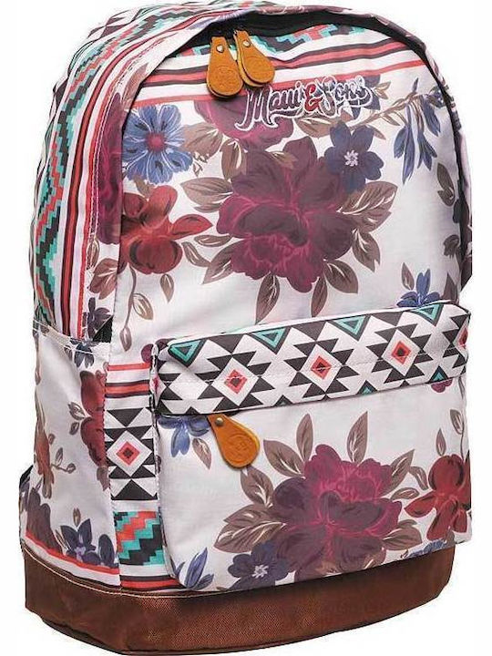 Maui & Sons Ethnic School Bag Backpack Junior High-High School Multicolored