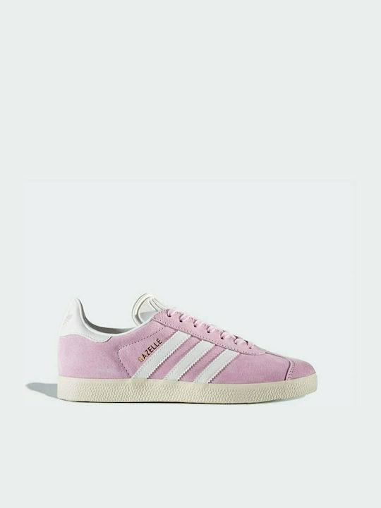Adidas Gazelle Γυναικεία Sneakers Pink / Cloud White / Gold Metallic