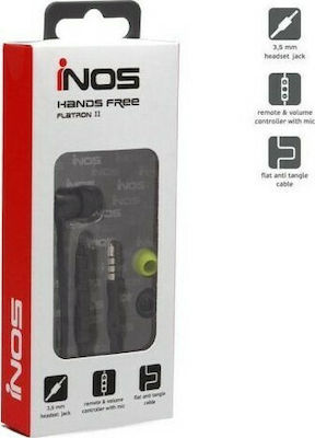 iNOS Flatron II Mono Single In-ear Handsfree with 3.5mm Connector Black