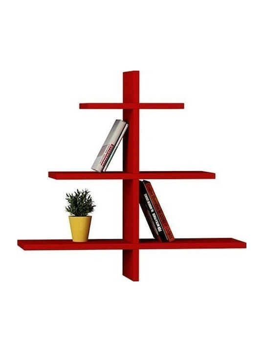 Bookcase Agac Red 65x22x70cm