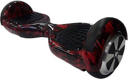 Kikka Boo Lunar 6.5" Negru Foc Hoverboard with 15km/h Max Speed and 18km Autonomy in Roșu Color