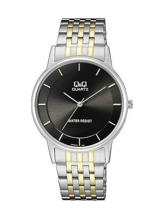 Q&Q Watch Battery with Silver Metal Bracelet QA56J402