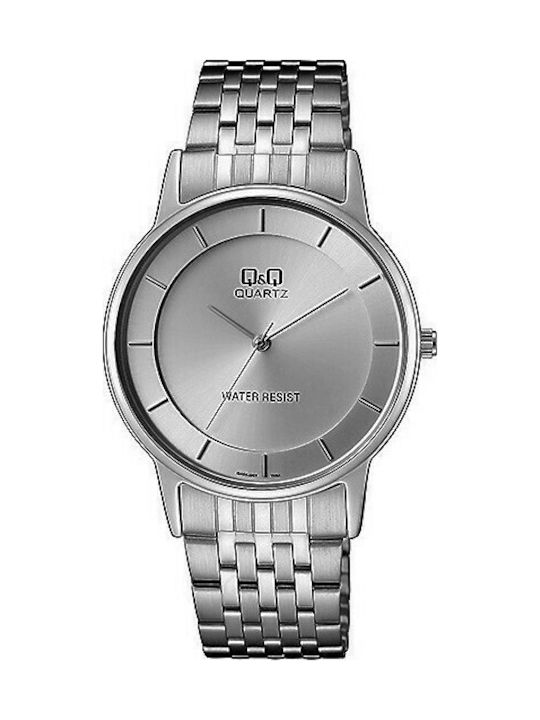 Q&Q Watch Battery with Silver Metal Bracelet QA...