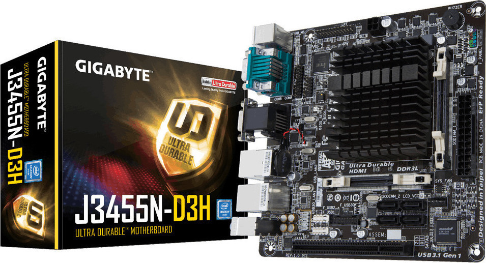 Gigabyte J3455N-D3H (rev. 1.0) SoC Motherboard Mini ITX with Intel ...