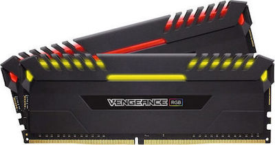 Corsair Vengeance RGB 32GB DDR4 RAM με 2 Modules (2x16GB) και Ταχύτητα 3200 για Desktop