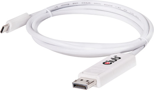 Club3D Μετατροπέας DisplayPort male σε USB-C male Λευκό 1τμχ CAC-1517