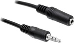DeLock 3.5mm male - 3.5mm female Cable Black 3m (84002)