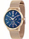Marea Herrenuhr 41mm Chronograph Batterie mit Gold Metallarmband