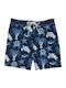 Nautica Men's Swimwear Bermuda Navy Blue with Patterns