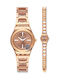 Swatch Roseli Watch with Pink Gold Metal Bracelet