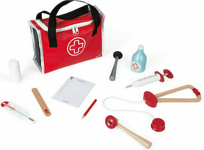 Janod Kids Medical Set Βαλίτσα Γιατρού made of Wood for 3+ Years Old