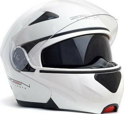 Zen ZN-301 White Motorradhelm Aufklappbar ECE 22.05